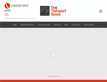 Tablet Screenshot of dogtransportbox.com